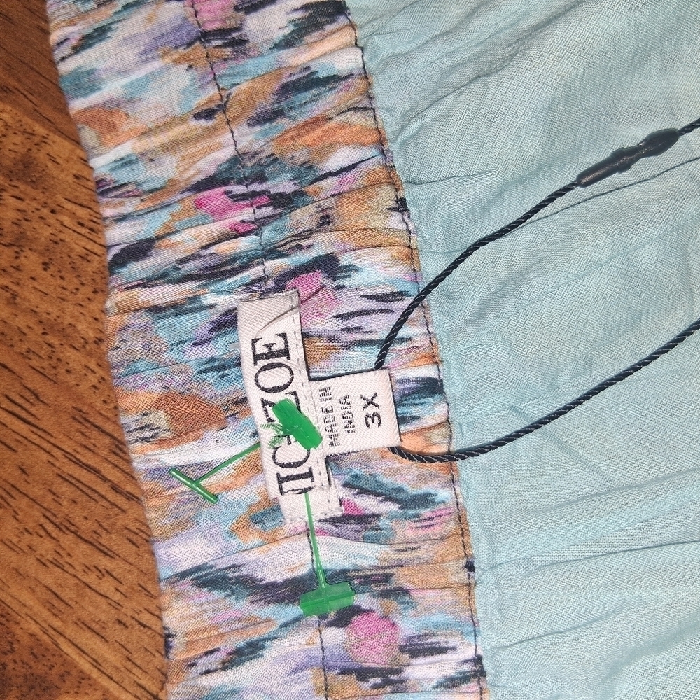 NWT NIC + ZOE Up Beat I Cat Teired Maxi Skirt  Colorful Boho 3X - Picture 5 of 9